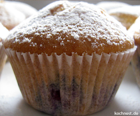 Blaubeer-Muffins (Muffin in voller Größe)